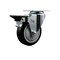 Service Caster 4'' Black Poly Wheel Swivel Top Plate Caster Posi Brake SCC-20S414-PPUB-BLK-PLB - alternate 1